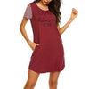 Image of Women Letter Nightgowns Sleep Dress