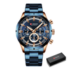 Image of Fashion Diamond Watch With Stainless Steel New Luxury Watch Men Chronograph Quartz