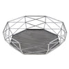 Image of Geometric Wrought Iron Gold/Sliver Cake Stand for Wedding - Balma Home