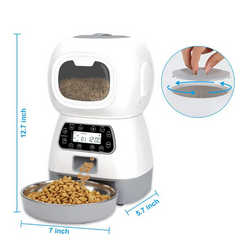 Automatic Cat Feeder 3.5L Stainless Steel Bowl Smart Food Dispenser Pet Supplies