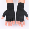 Image of Compression Gloves Arthritis For Women Relief Glove For Arthritic Hands Therapy Copper Fingerless
