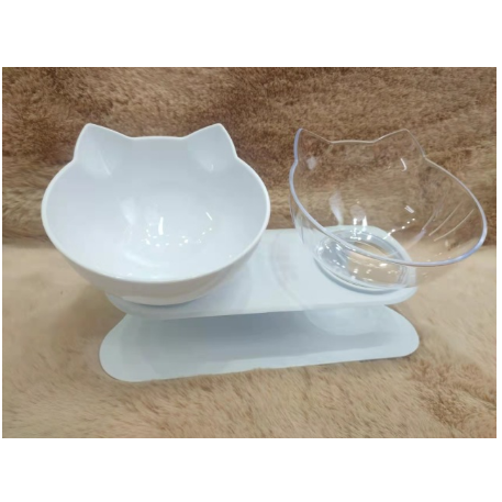 Orthopedic Elevated Double Cat Bowl Non-Slip With Stand Cat Feeder For Water or Food