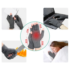 Compression Gloves Arthritis For Women Relief Glove For Arthritic Hands Therapy Copper Fingerless