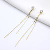 Image of Vintage Gold Long Drop Earrings