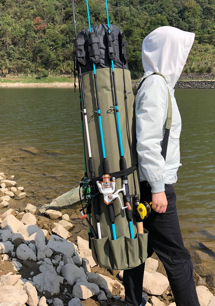 Fishing Backpack with Rod Holder