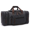 Image of Woosir Waxed Canvas Leather Weekender Bag Waterproof Travel Duffels
