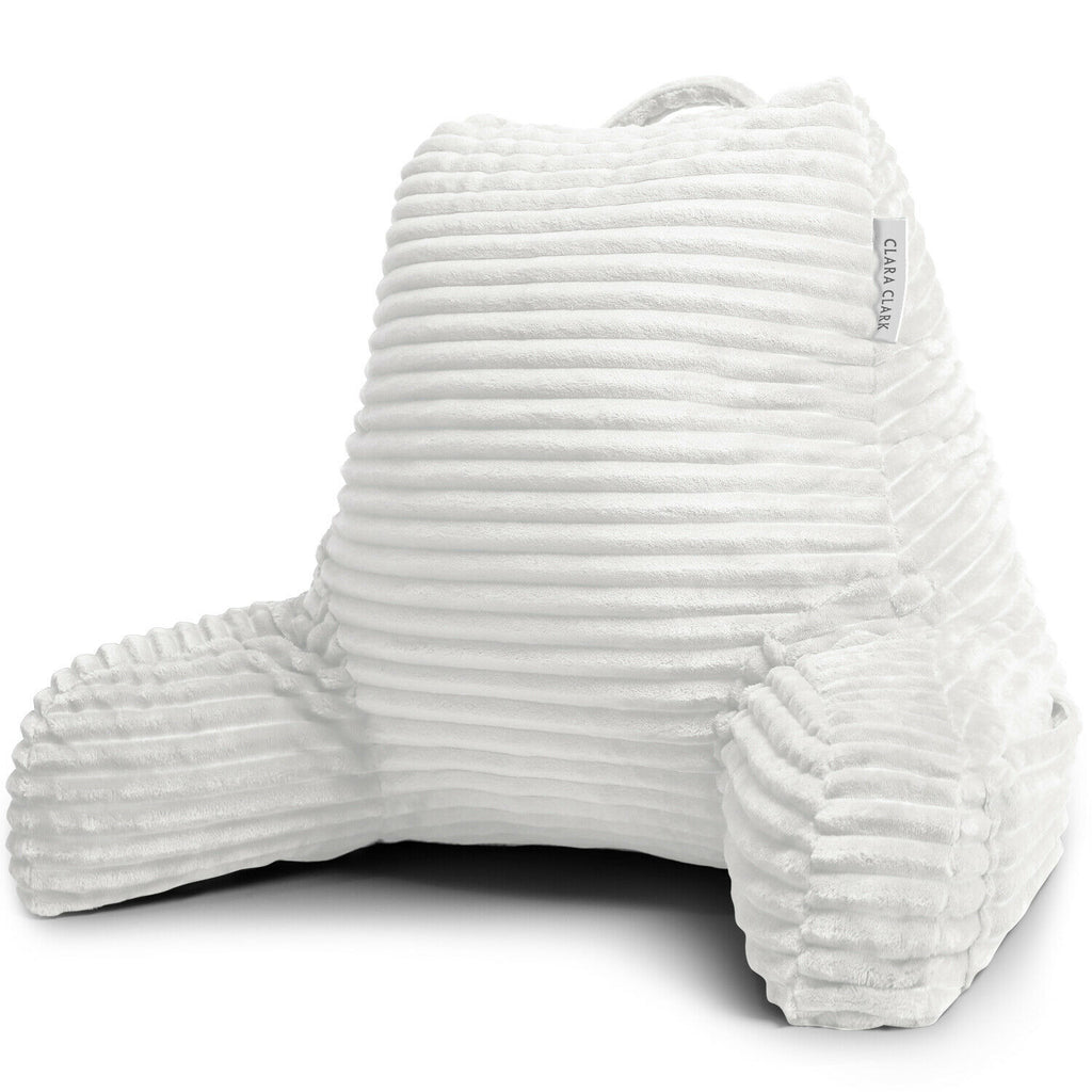 Cut Plush Striped Backrest Pillow Shredded Memory Foam Reading Pillow Rest Pillow With Arms