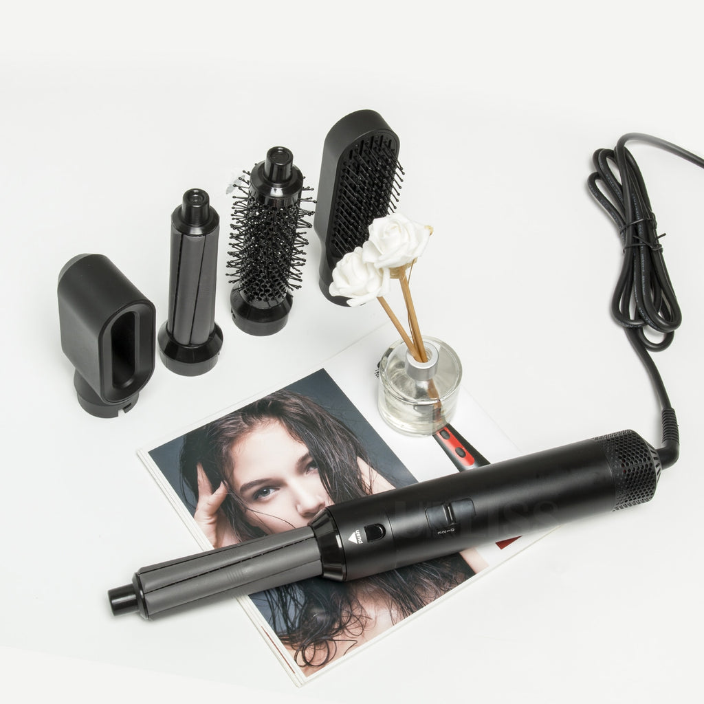 5 In 1 Electric Blow Hair Curler Ion Straightener Curling Wand Hair Rollers