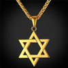 Image of Star of David Twelve Tribes of Israel Pendant Necklace.