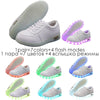 Image of LED Shoes Mens White Low Top Remote Light Shoes