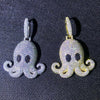 Image of Octopus Pendant Chain Micro Pave Zircon Animal Iced Out Necklace
