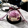 Image of Exclusive Real Preserved Rose in Glass Dome with Lights Rose Valentines Day Gift - Balma Home