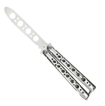 Butterfly in Knife Stainless Steel Blade NO Sharp Metal Handle with Wooden Acrylic 3 Styles High Quality