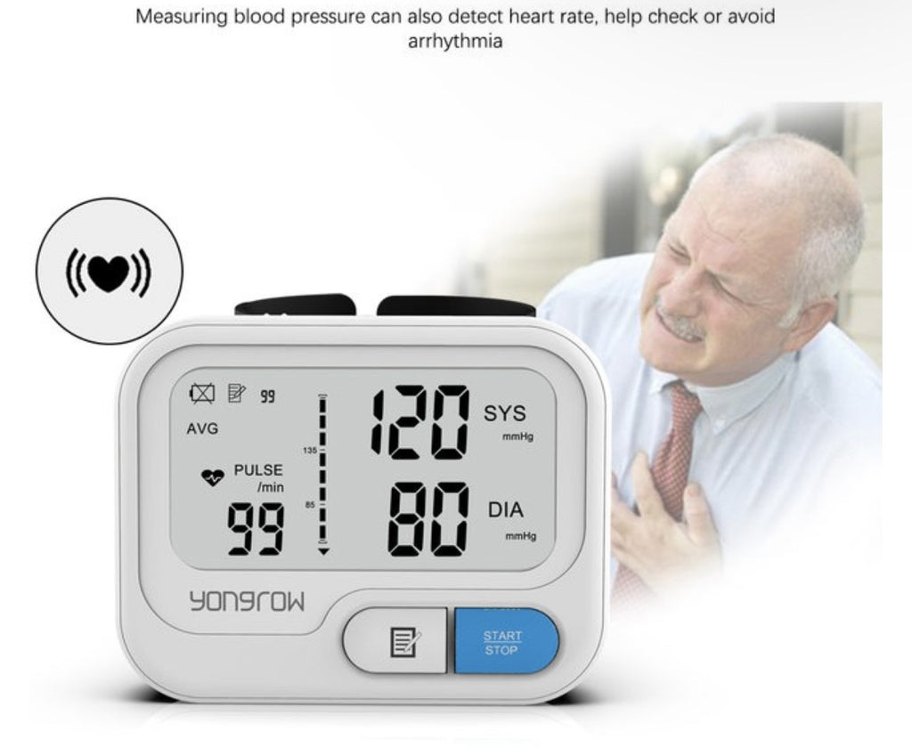 Digital Wrist Blood Pressure Monitor Automatic Blood Pressure Levels BP Monitor