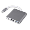 Image of Aluminum USB Type C Hub USB C Adapter to USB/HDMI/Micro USB 3 in 1 Converter