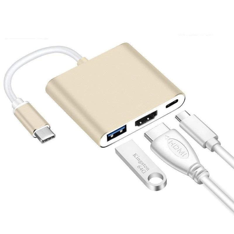 Aluminum USB Type C Hub USB C Adapter to USB/HDMI/Micro USB 3 in 1 Converter