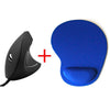 Image of USB Vertical Ergonomic Mouse Optical Vertical Mouse  with Mouse Pad with Wrist Support Ergonomic Mouse