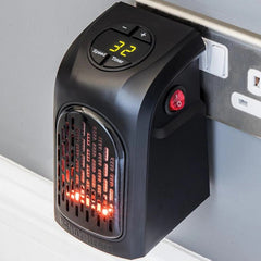 400 W Portable Wall Electric Heater at Home Adjustable Thermostat with Timer